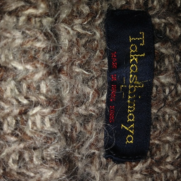 Takashimaya M Japanese Tan Wool Pullover Sweater - Picture 5 of 6